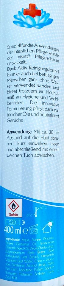 6756 Stk. Visett Reinigungsschaum für Hände und Körper 50 ml, 400 ml, Körperpflege, für Wiederverkäufer, neu, A-Ware, 5 Paletten in Tanna