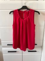 Orsay Top Shirt Bluse rot Nieten Volant 34 36 XS S H&M Baden-Württemberg - Neckarsulm Vorschau