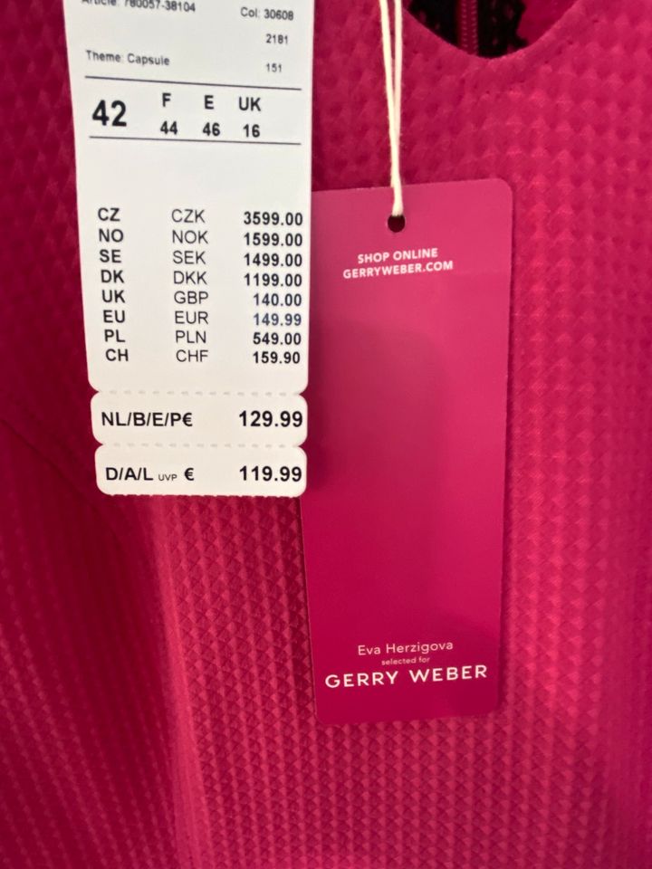 Gerry Weber Sommer kleid 42 neu fuchsia pink in Berlin