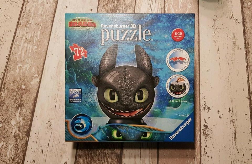 3D Puzzle Ohnezahn Dragons Drachenzähmen 111459 Ravensburger in Teublitz