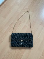 NEU, Rodo Handtasche, geflochten, dunkelblau,schwarz, Gold,Clutch Nordrhein-Westfalen - Willich Vorschau