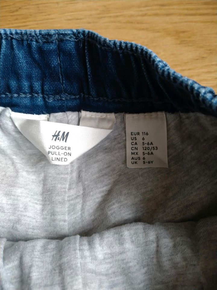 Jeans Jogger pull on von h & m Gr 116 neu in Bad Segeberg