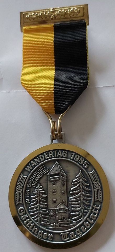 Medaille / Plakette - Göttinger Tageblatt - Wandertag 1985 in Niemetal