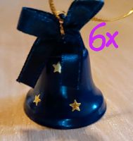 6 Glöckchen blau gold Sterne Weihnachtsbaum Geschenk Schleswig-Holstein - Lehe Vorschau