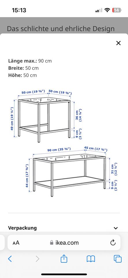 Ikea 2er Couchtisch Vittsjö schwarz Tisch Beistelltisch in Braunschweig