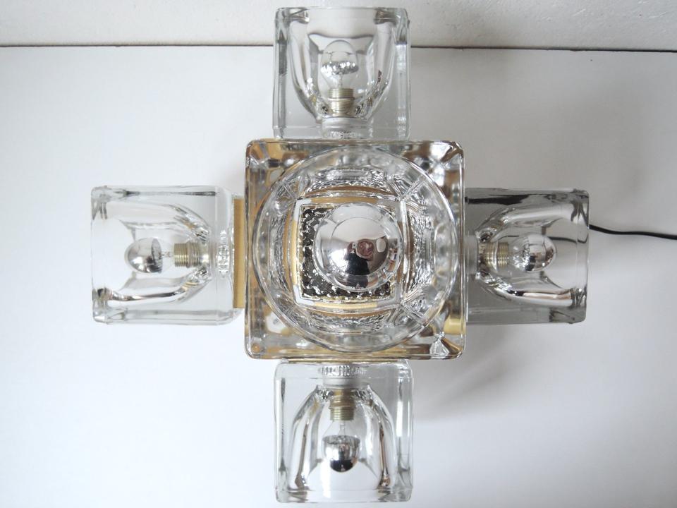Deckenlampe Peill & Putzler Cube Messing Midcentury Vintage 70er in Berlin