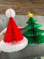 Papierdekoration ‚Weihnachtsbaum‘ und ‚Weihnachtsmütze‘ Bayern - Bad Steben Vorschau