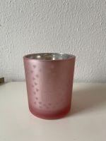 Kerzenglas / Teelicht Glas, rosa/ Silber mit Spruch Baden-Württemberg - Bahlingen Vorschau
