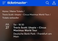 Travis Scott Konzert Tickets FFM Baden-Württemberg - Ulm Vorschau