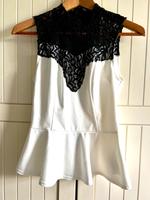 Only Top Bluse ärmellos creme Spitze schwarz Gr.36 neu Nordrhein-Westfalen - Kaarst Vorschau