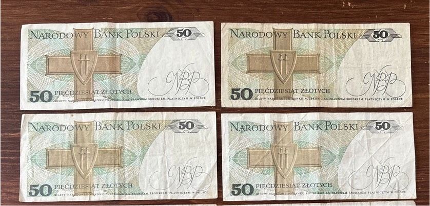 Alte polnische 50 Zloty Banknoten Geldscheine aus Polen in Zossen-Dabendorf