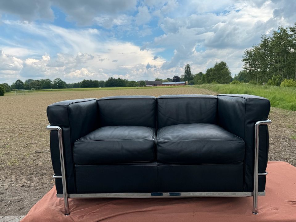 Original Cassina le corbusier 2er Sofa  schwarz Leder top Zustand in Centrum