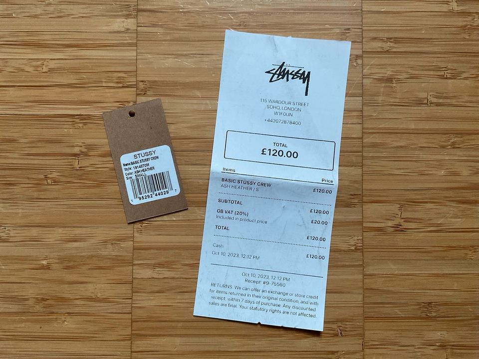 Basic Stussy Stüssy Crewneck Pullover Grau in Dresden