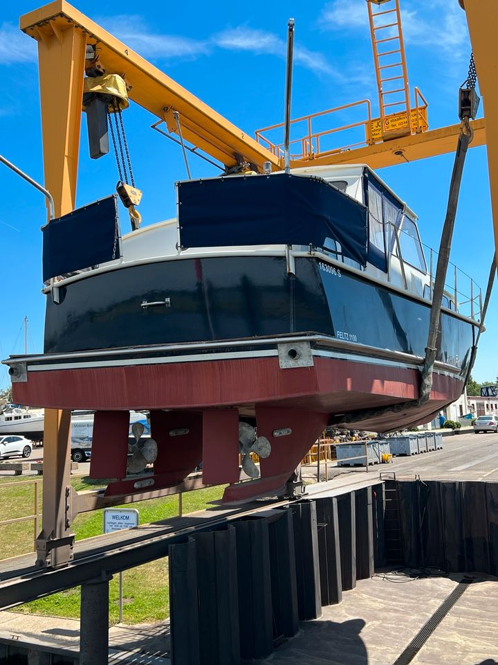 Stahlkajütboot Feltz 11m außen aufwendig komplett neu in Heinsberg