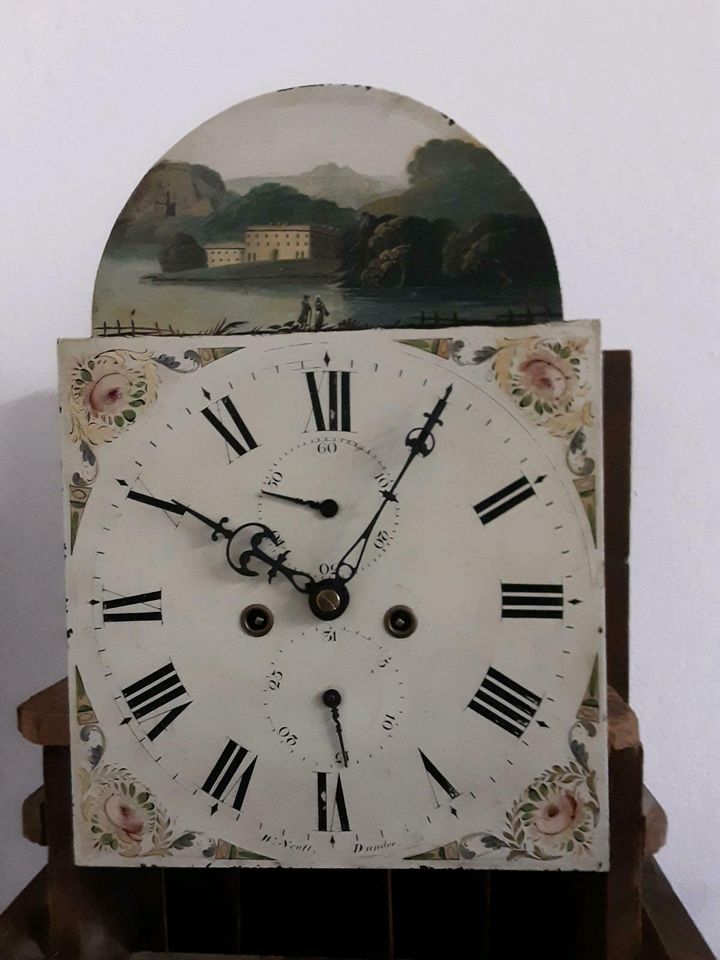 Engl. Standuhr Eichengehäuse, um 1850, statt 1800,- nur 1400.- in Hohenlockstedt