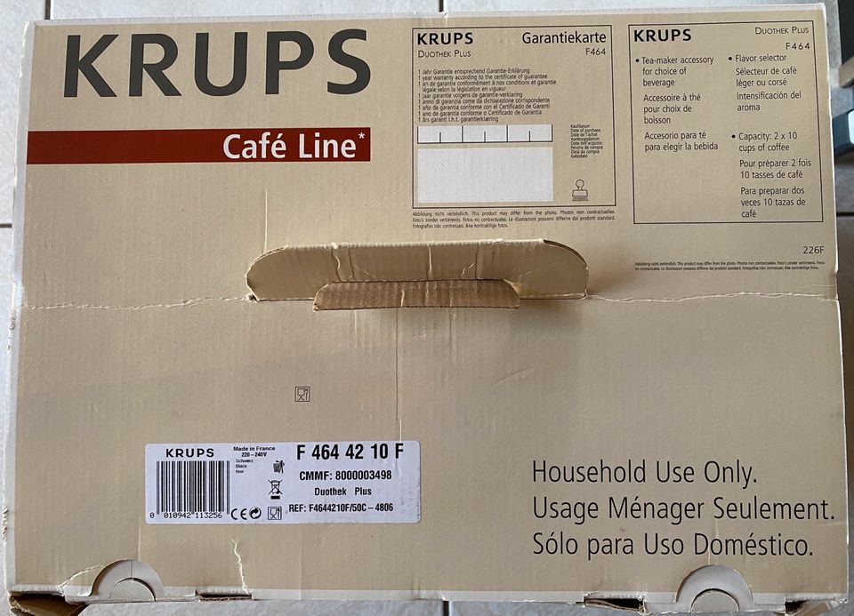 Kaffeemaschine u. Teebereiter Krups Duothek Plus in Asbach