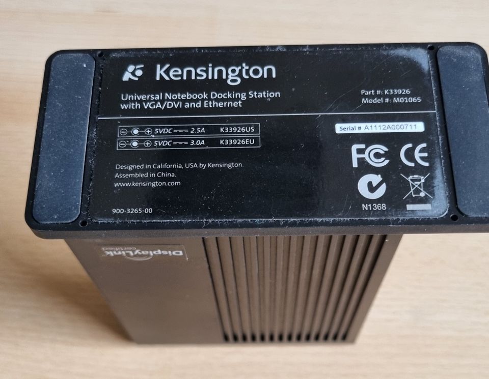 Kensington Universal Notebook Docking Station in Boxberg / Oberlausitz