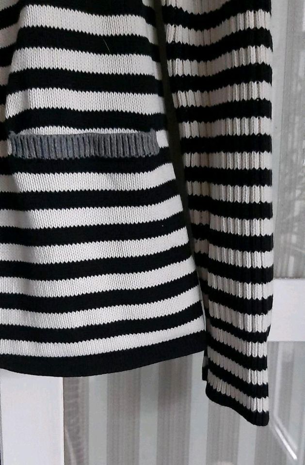 ❤ HILFIGER Strickjacke Pullover Jacke Gr.L 38  schwarz weiss in Oldenburg in Holstein