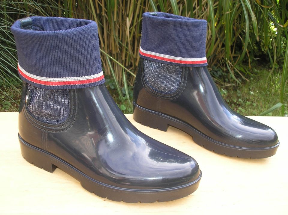 TOMMY HILFIGER Gummistiefel, Stiefeletten, Gr. 37, Blau !!! in Krefeld