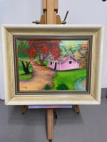 Öl auf Leinwand Gemälde Hütte 53 x 43cm Düsseldorf - Heerdt Vorschau