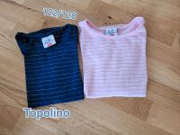 Topolino Langarmshirts Gr. 122/128 glitzerstreifen Mädchen Bayern - Ichenhausen Vorschau