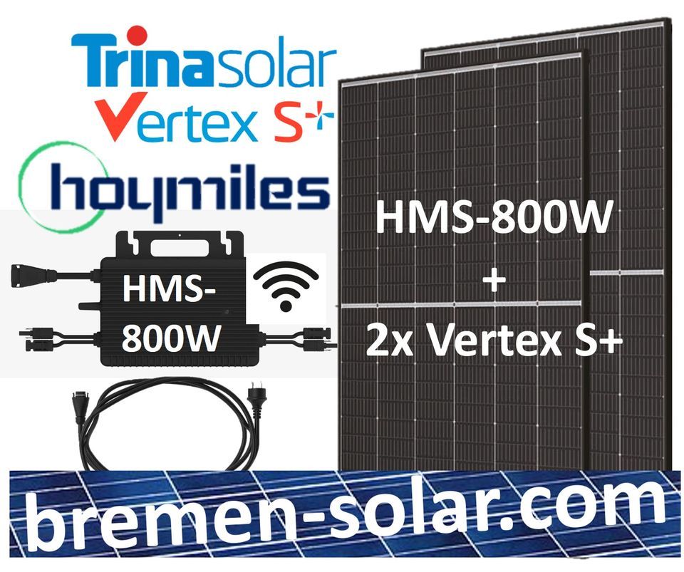 Balkonkraftwerk 800W Hoymiles HMS-800W + 2x Trina Vertex+ 440W in Delmenhorst