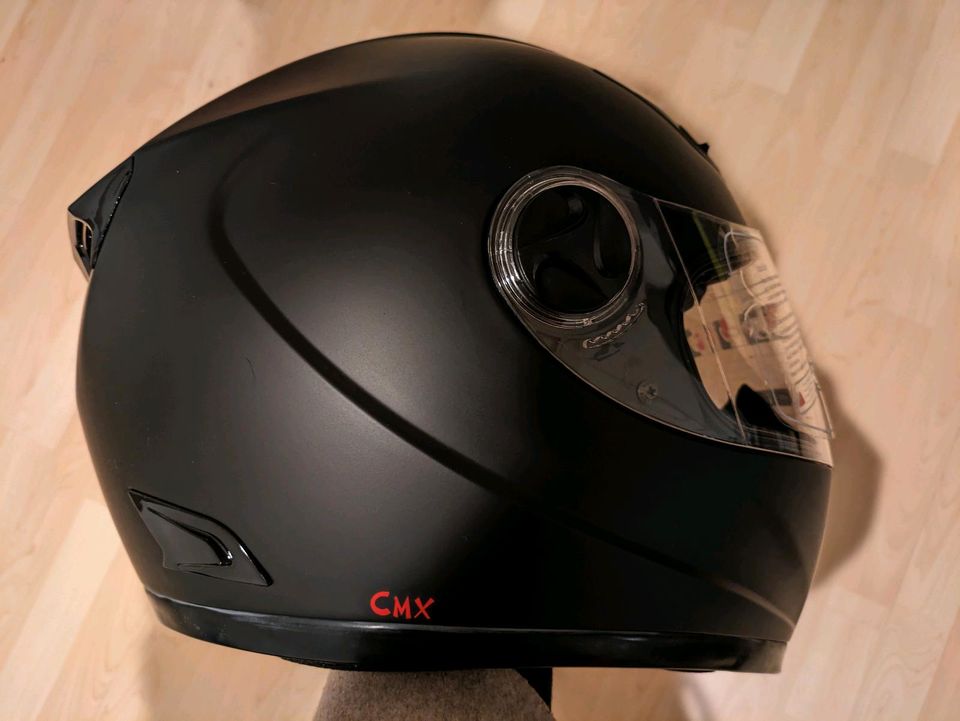 Motorradhelm Integralhelm CMX Blacky schwarz matt in Größe L in Gießen