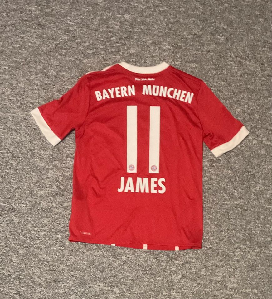 adidas FC BAYERN MÜNCHEN Trikot Home 2017/18 - James 11 / Gr.164 in Aschaffenburg