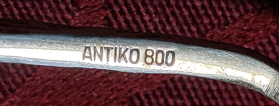 Antiko 800 Silber Mokkalöffel Set / 7-teilig / Hildesheimer Rose in Braunlage