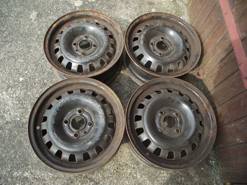 4x Stahlfelgen 5,5J x 14, ET39, für Opel Astra, Vectra, Corsa in Elsterwerda