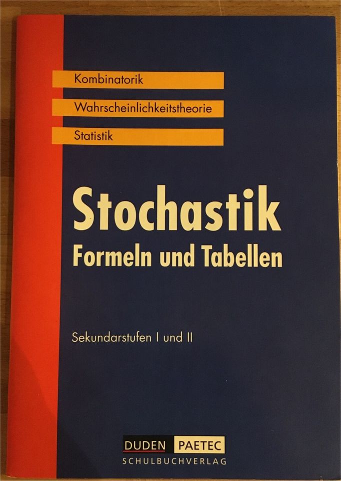 Stochastik Formeln und Tabellen Paetec in Möser