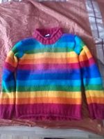 Regenbogen Pullover Wollpullover fairtrade handgestrickt Wolle Berlin - Reinickendorf Vorschau