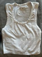 Shirt bauchfrei Sport Ripp ASOS EU 40 Weiß activewear Saarland - Nalbach Vorschau