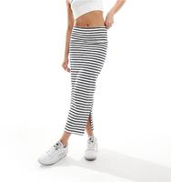 Vero Moda XL Jersey-Maxirock Streifen Schlitz Sachsen - Wurzen Vorschau