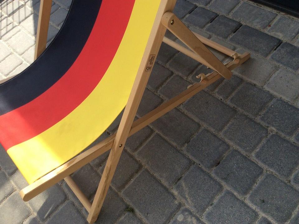 Fußball Party Deckchair Holz Liegestuhl Strandstuhl KlappstUHL in Bad Bentheim