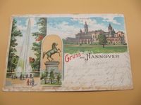 alte Postkarte Ansichtskarte Gruss aus Hannover 1900 gelaufen ! Niedersachsen - Eystrup Vorschau