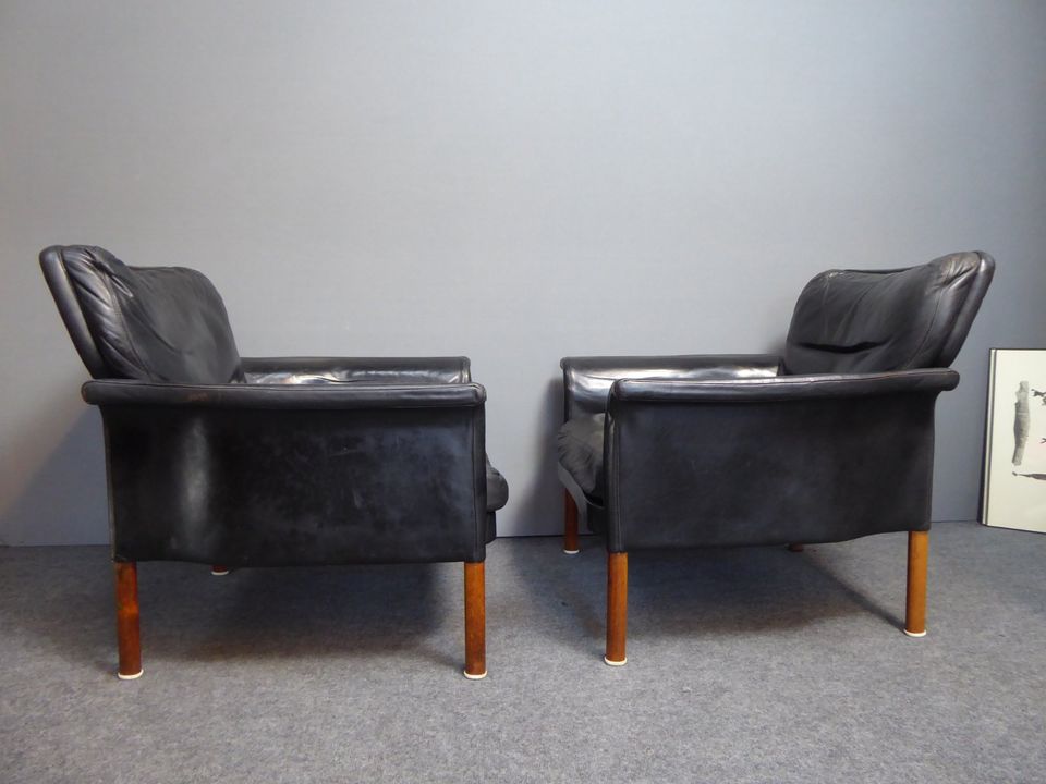 Sessel und Sofa 50er 60er Leder Danish Design Palisander in Bremerhaven