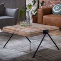 RINGO-Living Massivholz Couchtisch Sagara in Natur-dunkel und Schwarz-matt 800mm CLI-549663 / 4066989006057 Nordrhein-Westfalen - Recklinghausen Vorschau