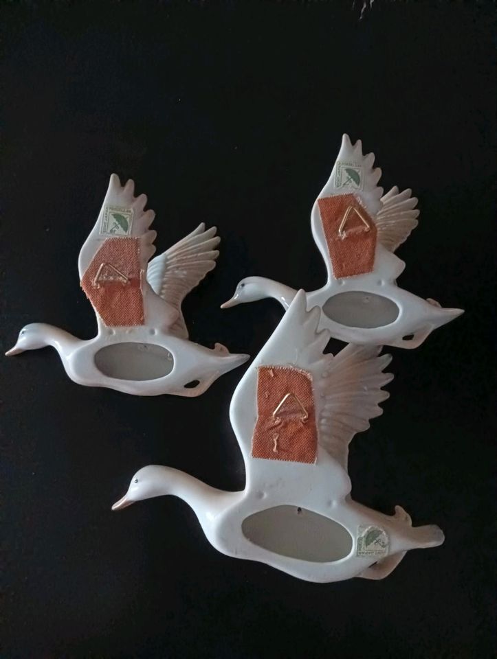Porzellan Figuren fliegende Enten in Wewelsfleth