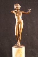 Bronzene Art-Deco-Skulptur einer nackten jungen Dame Nordrhein-Westfalen - Kleve Vorschau