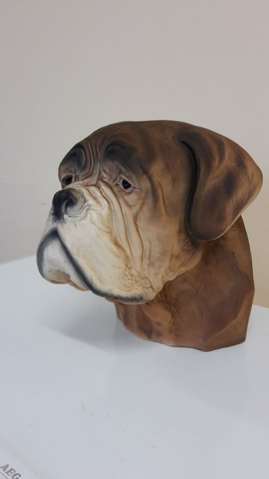 Hundekopf Figur Hund Molosser Bordeaux Dogge Bullmastiff in Prisannewitz