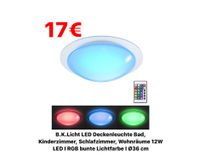 B.K.LICHT RGB LED Deckenlampe Deckenleuchte Lampe Leuchte Wandlampe Wandleuchte Beleuchtung mit Farbwechsel Bund Schlafzimmer Kinderzimmer Bad NEU Bielefeld - Bielefeld (Innenstadt) Vorschau