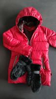 BENETTON Anorak kuschelig warm Jacke Kapuze Himbeer rot GrXS-S Bayern - Mühldorf a.Inn Vorschau