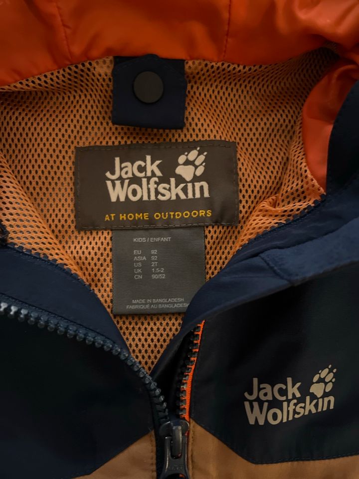 Winterjacke Jack Wolfskin 3 in 1 Gr. 92 Fleece Regenjacke Vaude in Geretsried