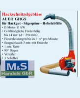 Gebläse (Auer GHGS) für Hackgut - Sägespäne - Hobelabfälle Rheinland-Pfalz - Kalenborn Vorschau