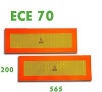 2 x Heckmarkierung 565 x 200 ECE 70 Warntafel Folie Reflektor Saarland - Völklingen Vorschau