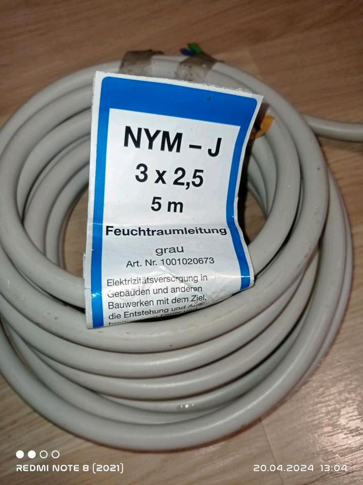 Stromleitung NYM-J 3x2,5    5m in Gummersbach