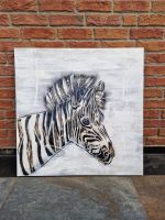 Leinwandbild Wlotzka Design, Zebra 90 x 90 cm, schwarz-weiß Hessen - Grebenstein Vorschau