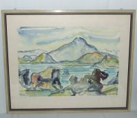 RAR seltenes AQUARELL von A.O.F.Mayer 1965 ISLAND Bayern - Rügland Vorschau