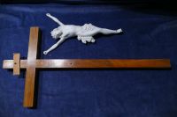 Jesusfigur antik - Keramik oder Marmorguss / Kruzifix Bayern - Augsburg Vorschau